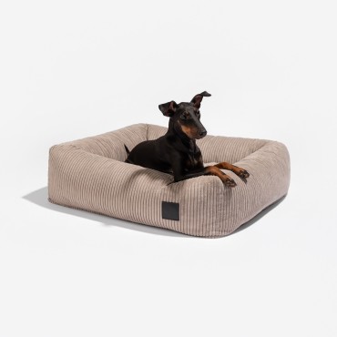 Panier Dream Corduroy à mémoire de forme - velours côtelé taupe - le Maître des Lieux