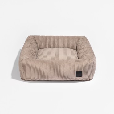 Panier Dream Corduroy à mémoire de forme - velours côtelé taupe - le Maître des Lieux