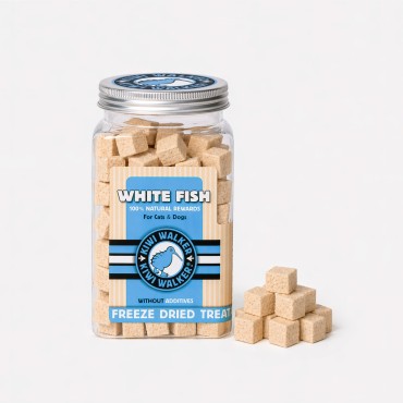 Friandises pour chien et chat Kiwi Walker - 100% Poissons blancs - Le Maître des Lieux