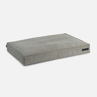 Coussin en velours côtelé et à mémoire de forme - Miacara Cordo - gris souris - le Maître des Lieux