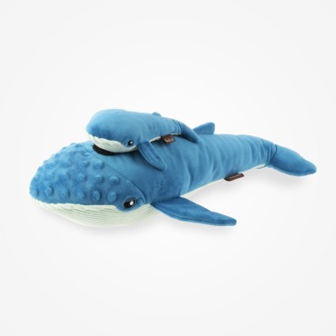 Peluche PLAY - Collection Ocean Buddies - Grandes Baleines Bleues Big Blue & Baby Blue pour chien - le Maître des Lieux