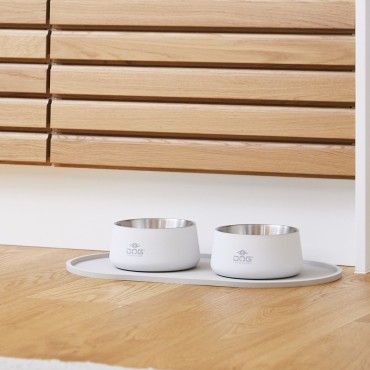 Gamelle pour chien en acier inoxydable - Dog Copenhagen Vega Bowl - Off white (blanc cassé) - 2 tailles - le Maître des Lieux
