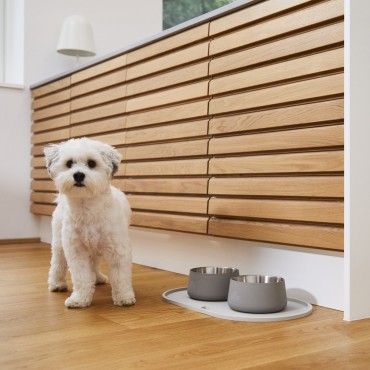 Gamelle pour chien en acier inoxydable - Dog Copenhagen Vega Bowl - Caffe Latte (gris chaud) - 2 tailles - le Maître des Lieux