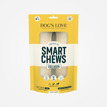 Os à mâcher avec 70% de collagène - sans aucun agent blanchissant - Dog's Love Smart Chews - 2 tailles - le Maître des Lieux