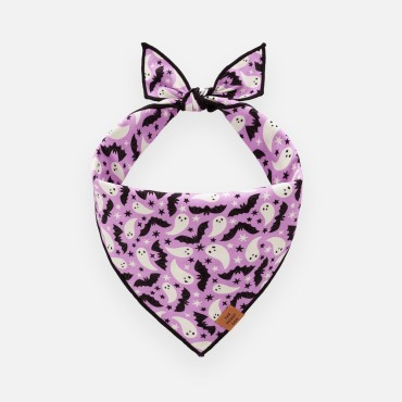 Bandana réversible et phosphorescent pour chien Spooky Season - The Foggy Dog - le Maître des Lieux