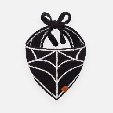Bandana d’Halloween en crochet pour chien - The Foggy Dog Spiderweb  - le Maître des Lieux