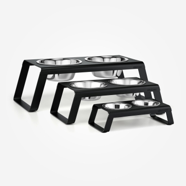 Dog feeder MiaCara Desco alu noir