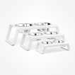 Dog feeder MiaCara Desco alu blanc