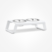 Dog feeder MiaCara Desco alu blanc